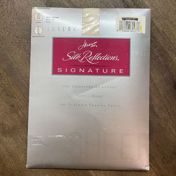 Hanes Silk Reflections Control Top‎ Pantyhose Size CD Ivory - Picture 1 of 6
